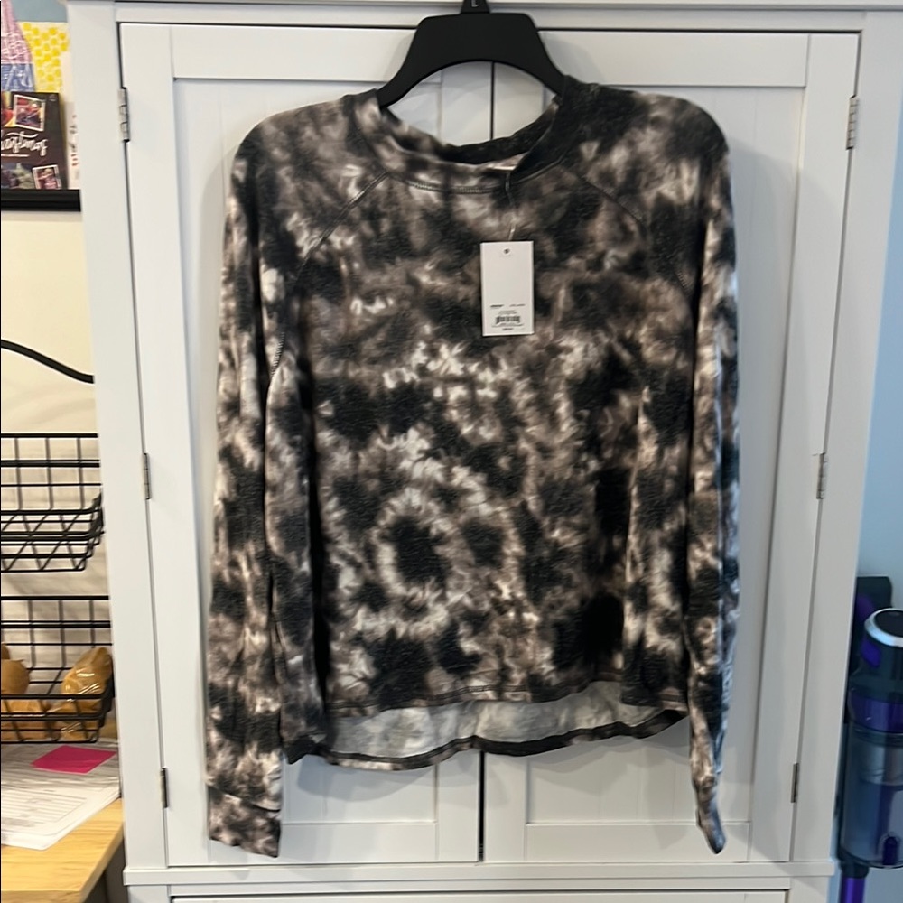SO Black and Gray Tie-Dye Sweatshirt